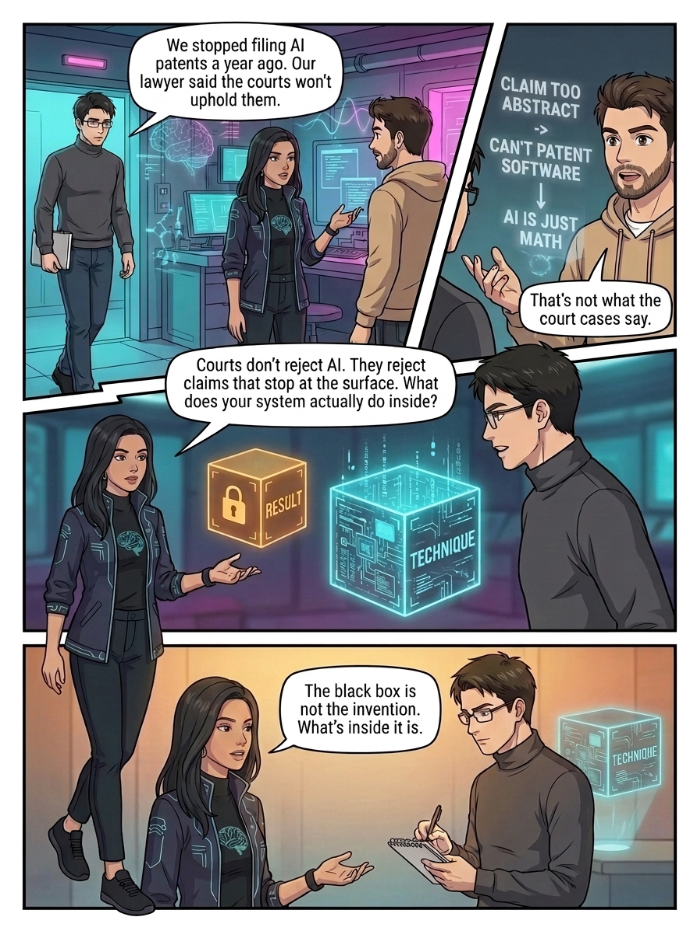 AI Techniques are Patentable. AI Hype is Not